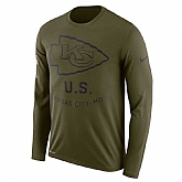 Men's Kansas City Chiefs Nike Salute to Service Sideline Legend Performance Long Sleeve T-Shirt Olive,baseball caps,new era cap wholesale,wholesale hats